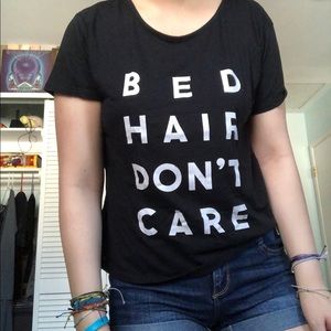 bed hair dont care pajama shirt